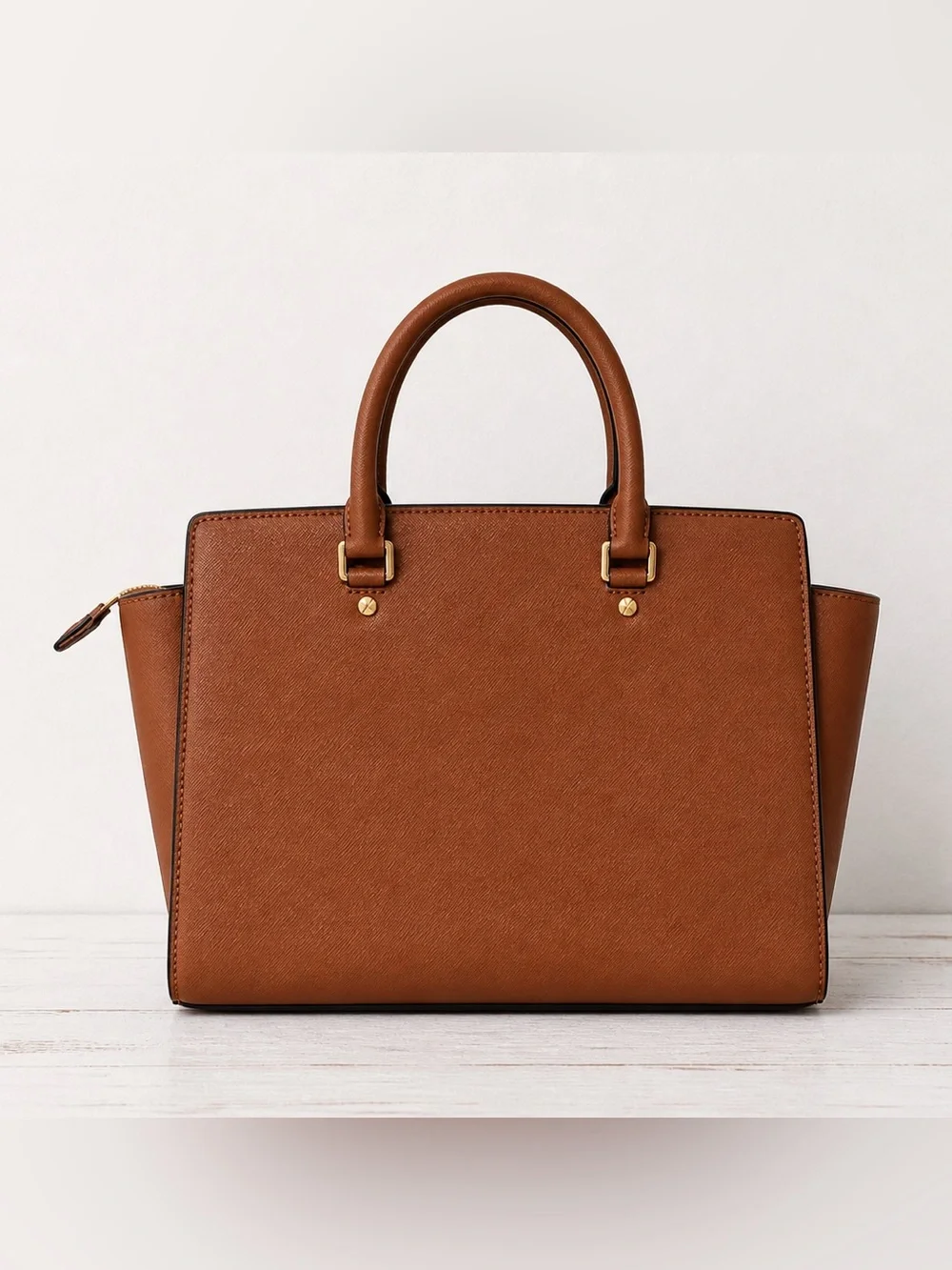 Michael Kors Brown Saffiano Leather Satchel